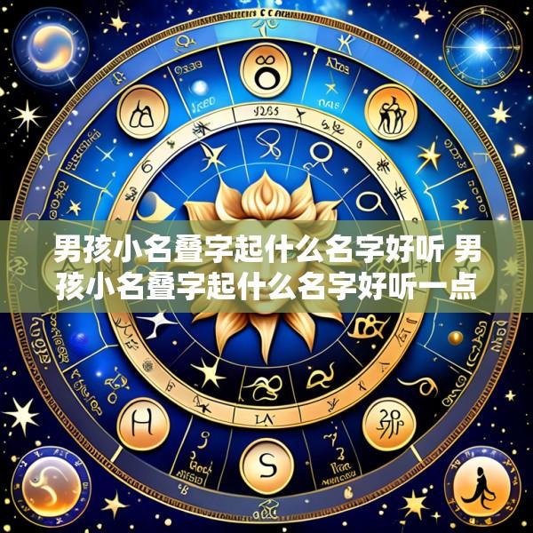 男孩小名叠字起什么名字好听 男孩小名叠字起什么名字好听一点
