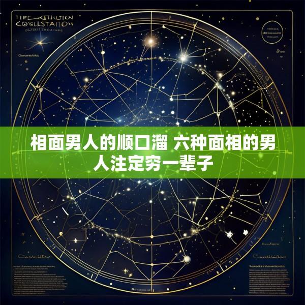 相面男人的顺口溜 六种面相的男人注定穷一辈子