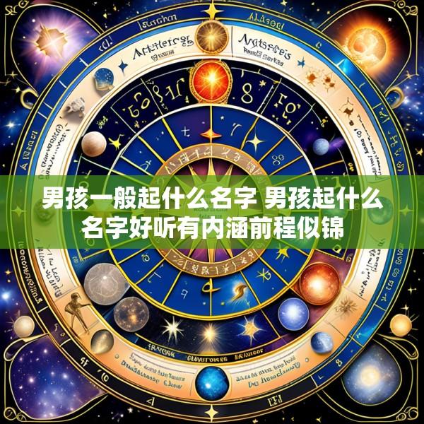 男孩一般起什么名字 男孩起什么名字好听有内涵前程似锦