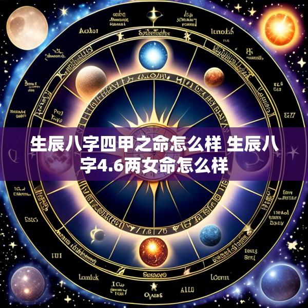 生辰八字四甲之命怎么样 生辰八字4.6两女命怎么样