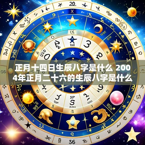 正月十四日生辰八字是什么 2004年正月二十六的生辰八字是什么