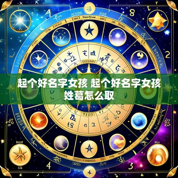 起个好名字女孩 起个好名字女孩姓葛怎么取