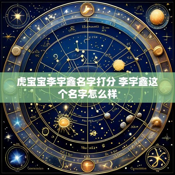 虎宝宝李宇鑫名字打分 李宇鑫这个名字怎么样