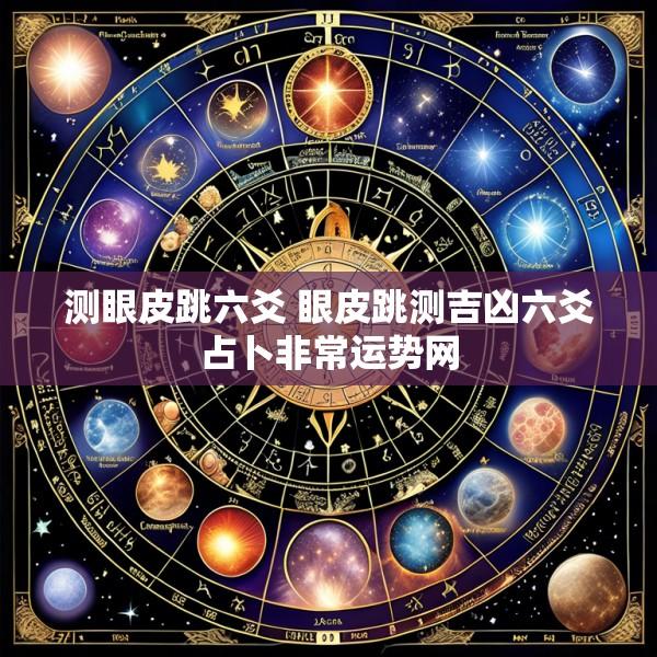 测眼皮跳六爻 眼皮跳测吉凶六爻占卜非常运势网