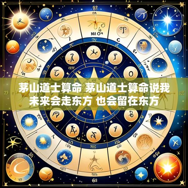 茅山道士算命 茅山道士算命说我未来会走东方 也会留在东方