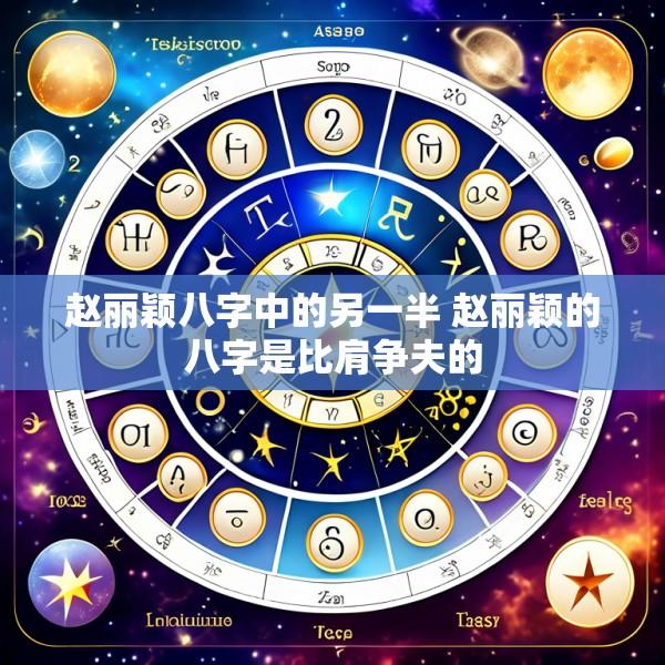 赵丽颖八字中的另一半 赵丽颖的八字是比肩争夫的