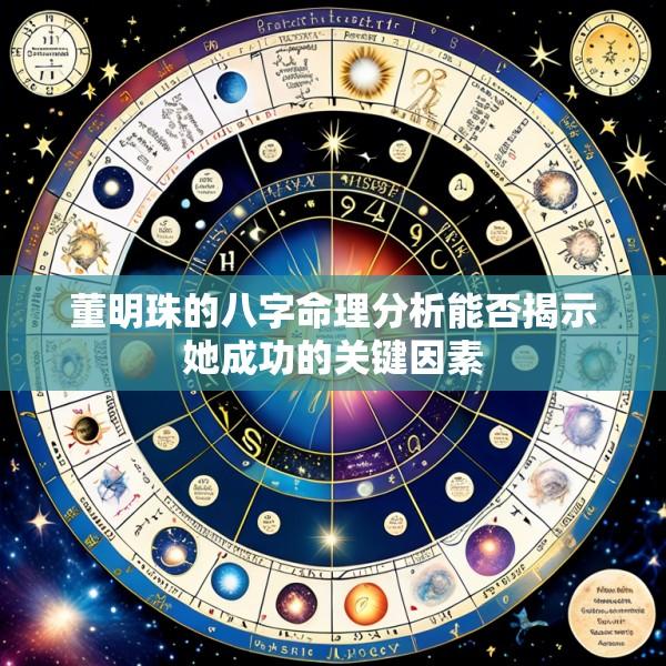 董明珠的八字命理分析能否揭示她成功的关键因素