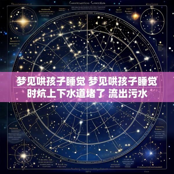 梦见哄孩子睡觉 梦见哄孩子睡觉时炕上下水道堵了 流出污水