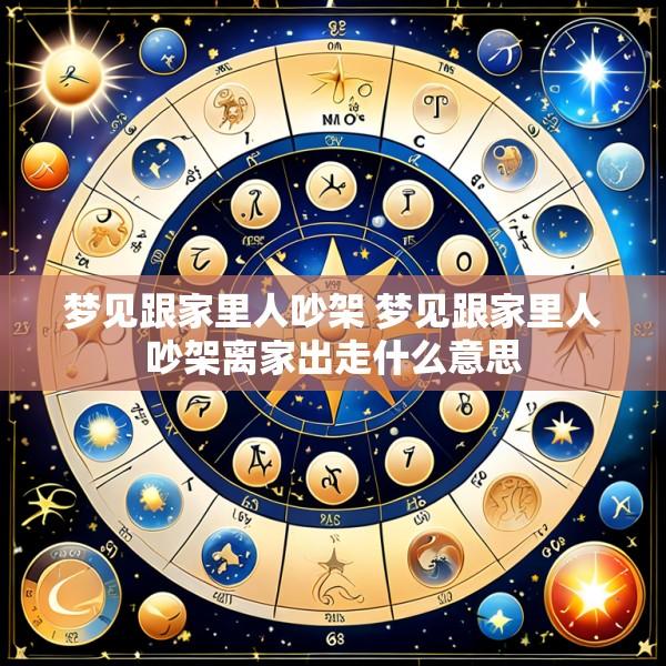 梦见跟家里人吵架 梦见跟家里人吵架离家出走什么意思
