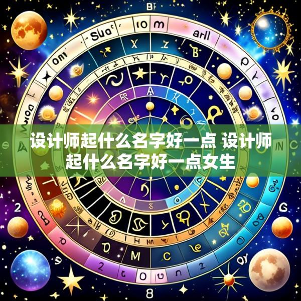 设计师起什么名字好一点 设计师起什么名字好一点女生