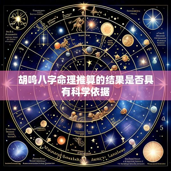 胡鸣八字命理推算的结果是否具有科学依据