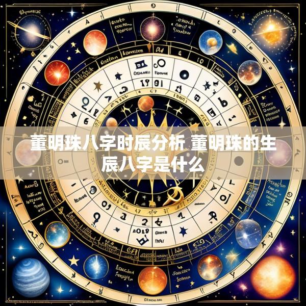 董明珠八字时辰分析 董明珠的生辰八字是什么