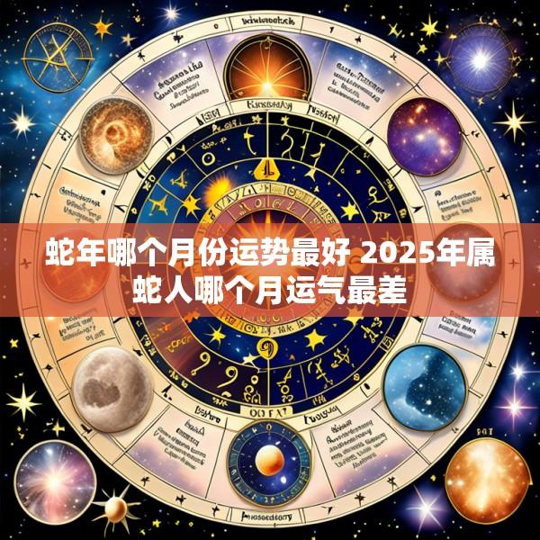 蛇年哪个月份运势最好 2025年属蛇人哪个月运气最差