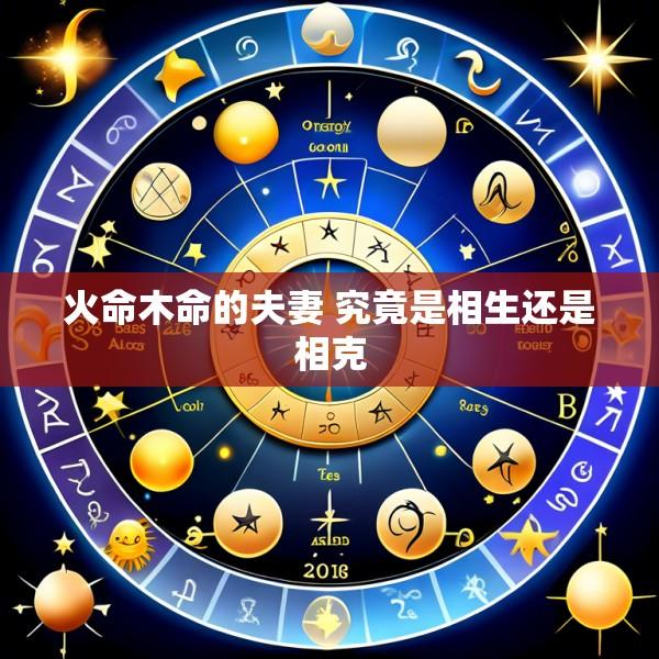 火命木命的夫妻 究竟是相生还是相克