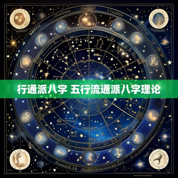 行通派八字 五行流通派八字理论