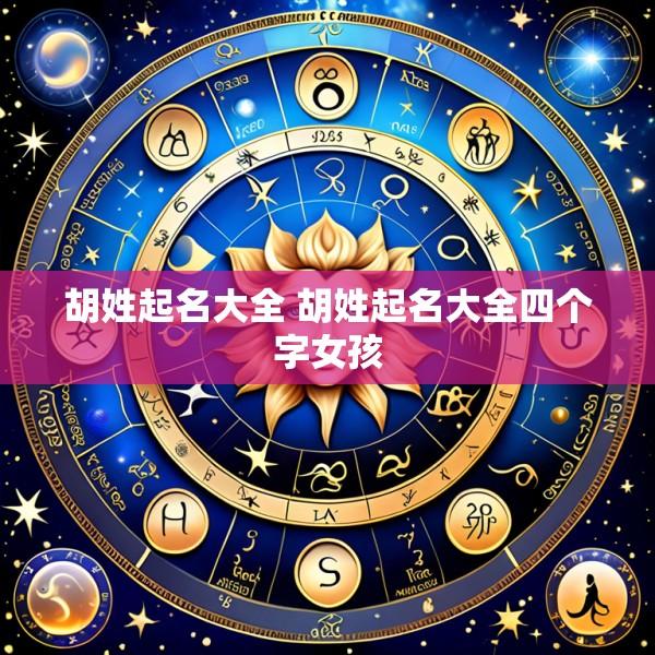 胡姓起名大全 胡姓起名大全四个字女孩