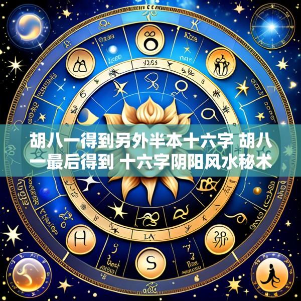 胡八一得到另外半本十六字 胡八一最后得到 十六字阴阳风水秘术 全书