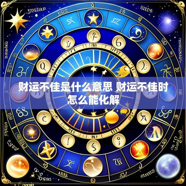 财运不佳是什么意思 财运不佳时怎么能化解
