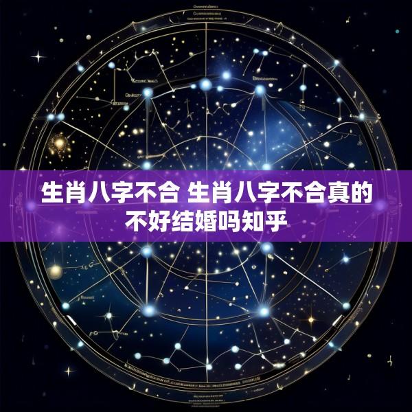 生肖八字不合 生肖八字不合真的不好结婚吗知乎