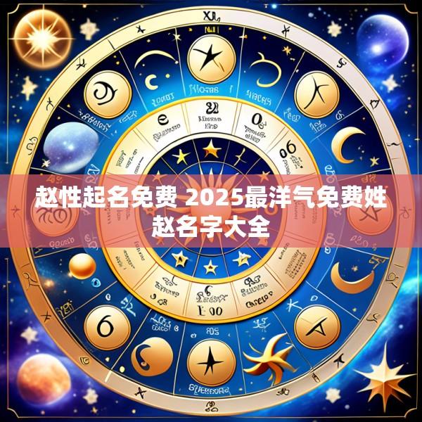赵性起名免费 2025最洋气免费姓赵名字大全