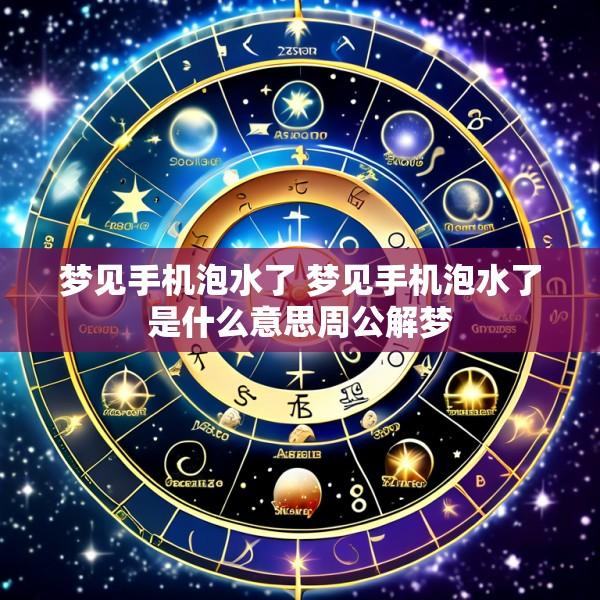 梦见手机泡水了 梦见手机泡水了是什么意思周公解梦
