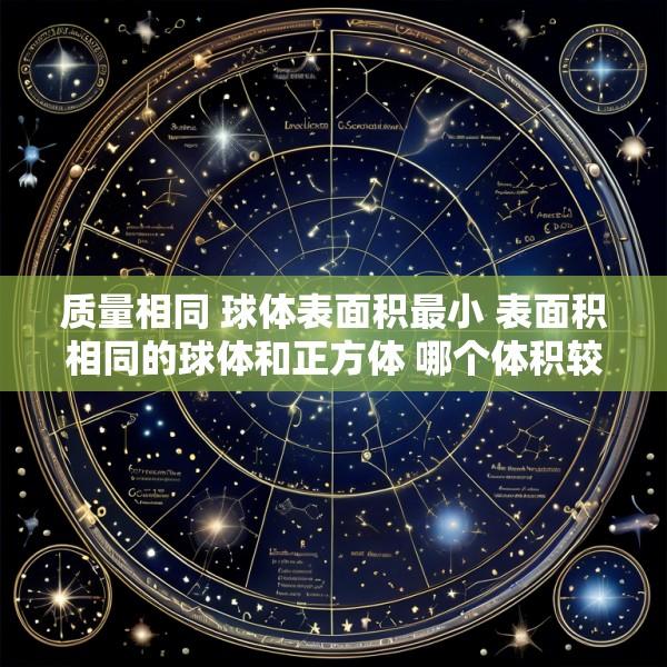 质量相同 球体表面积最小 表面积相同的球体和正方体 哪个体积较大