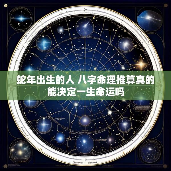 蛇年出生的人 八字命理推算真的能决定一生命运吗