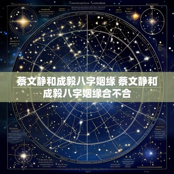蔡文静和成毅八字姻缘 蔡文静和成毅八字姻缘合不合