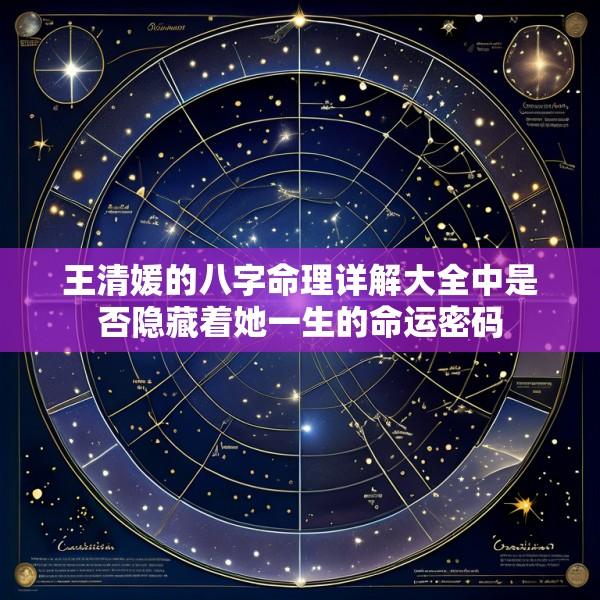 王清媛的八字命理详解大全中是否隐藏着她一生的命运密码