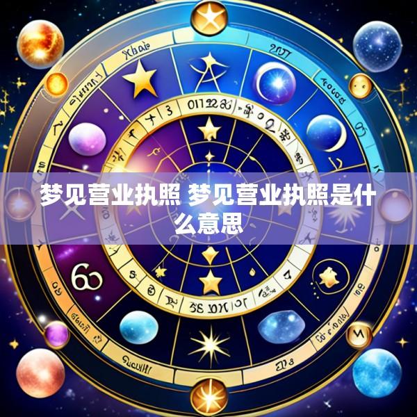 梦见营业执照 梦见营业执照是什么意思