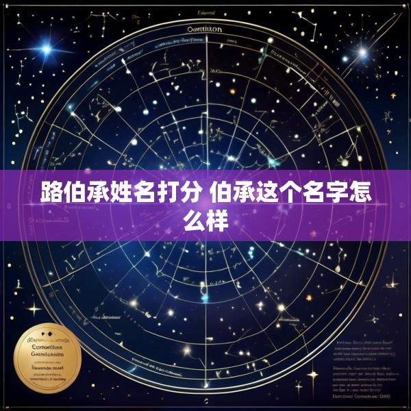 路伯承姓名打分 伯承这个名字怎么样