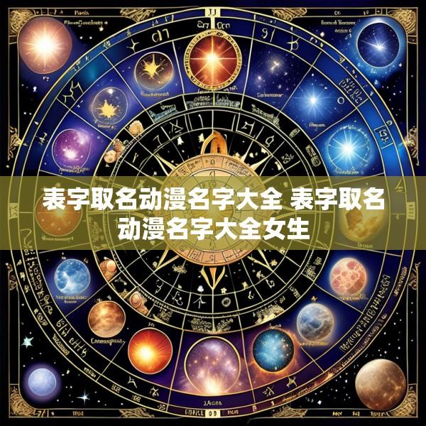 表字取名动漫名字大全 表字取名动漫名字大全女生