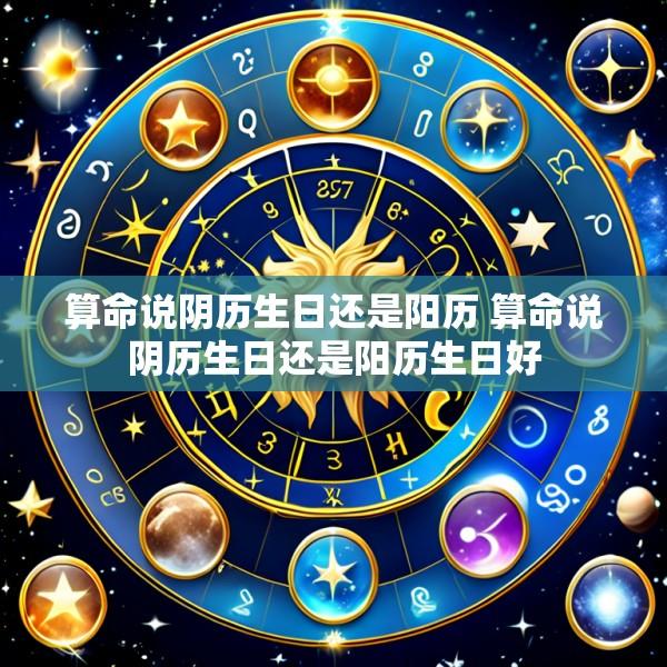 算命说阴历生日还是阳历 算命说阴历生日还是阳历生日好