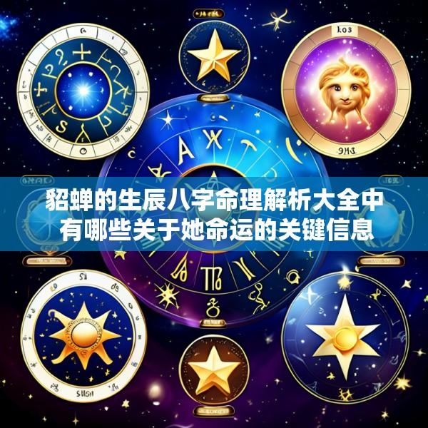 貂蝉的生辰八字命理解析大全中 有哪些关于她命运的关键信息