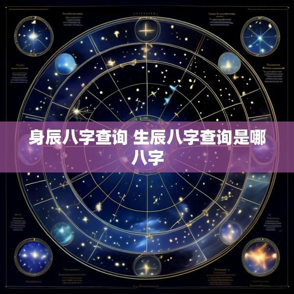 身辰八字查询 生辰八字查询是哪八字
