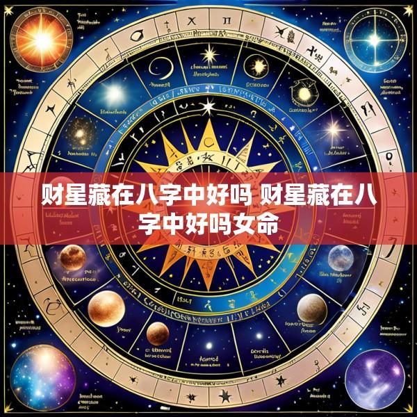 财星藏在八字中好吗 财星藏在八字中好吗女命