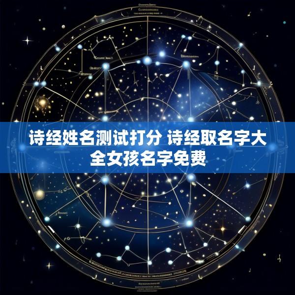 诗经姓名测试打分 诗经取名字大全女孩名字免费