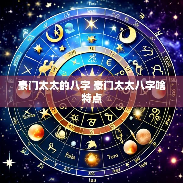 豪门太太的八字 豪门太太八字啥特点