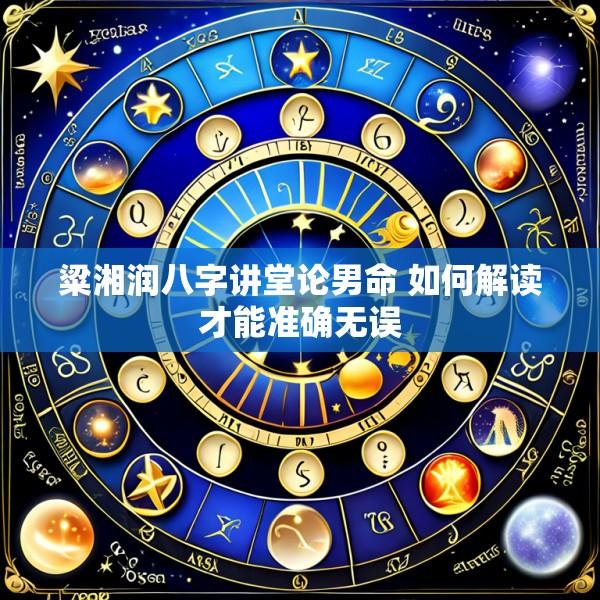 粱湘润八字讲堂论男命 如何解读才能准确无误