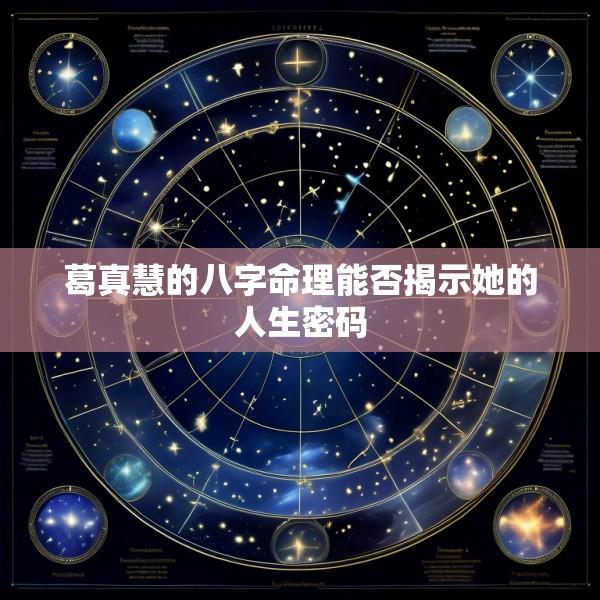 葛真慧的八字命理能否揭示她的人生密码