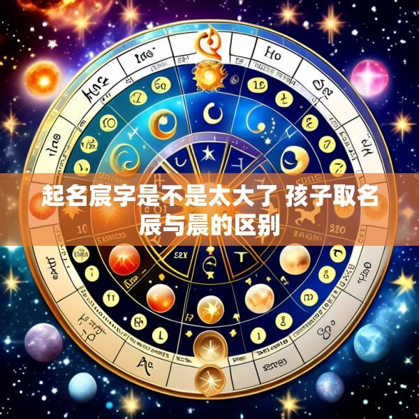 起名宸字是不是太大了 孩子取名辰与晨的区别