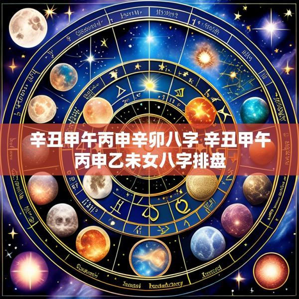 辛丑甲午丙申辛卯八字 辛丑甲午丙申乙未女八字排盘