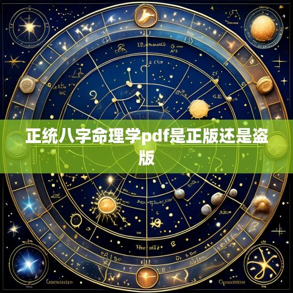正统八字命理学pdf是正版还是盗版