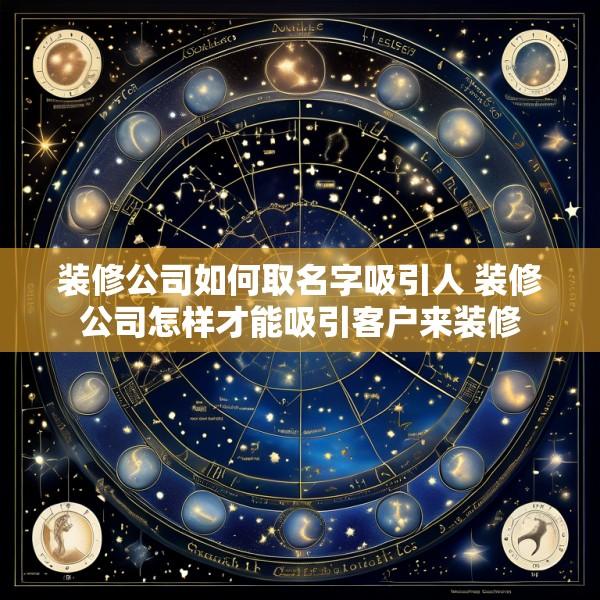 装修公司如何取名字吸引人 装修公司怎样才能吸引客户来装修