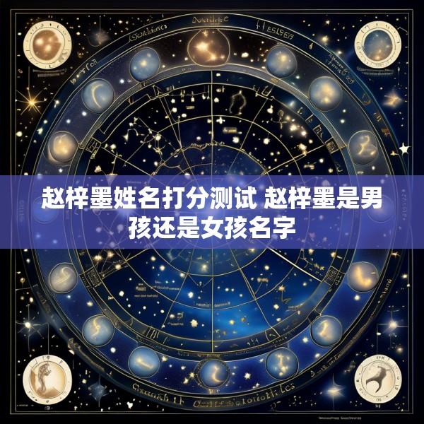 赵梓墨姓名打分测试 赵梓墨是男孩还是女孩名字
