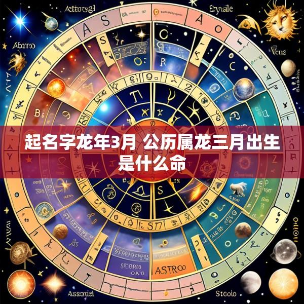 起名字龙年3月 公历属龙三月出生是什么命