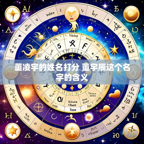 董凌宇的姓名打分 董宇辰这个名字的含义