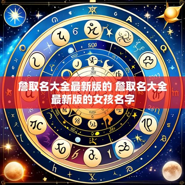 詹取名大全最新版的 詹取名大全最新版的女孩名字