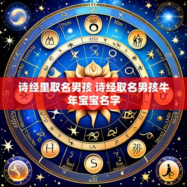 诗经里取名男孩 诗经取名男孩牛年宝宝名字