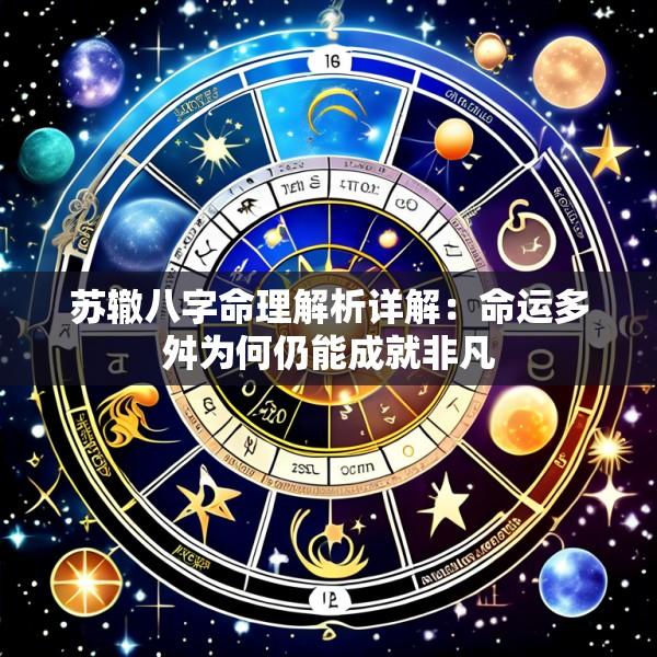 苏辙八字命理解析详解:命运多舛为何仍能成就非凡
